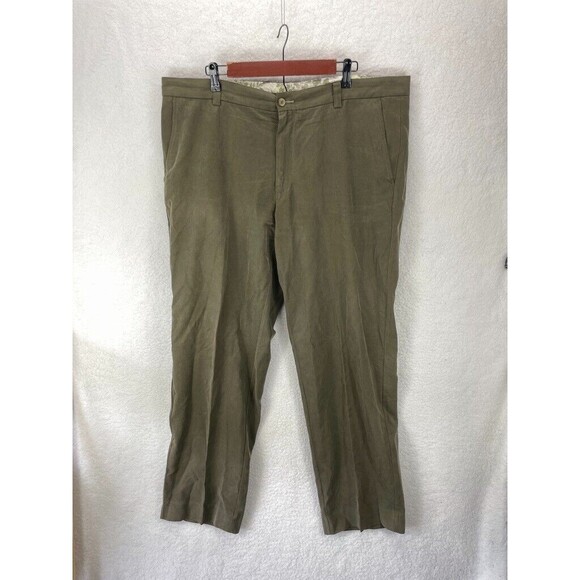 Tommy Bahama Silk Blend Pants Men’s 40 Green Relaxed Fit Loose Casual Trousers - Picture 1 of 8
